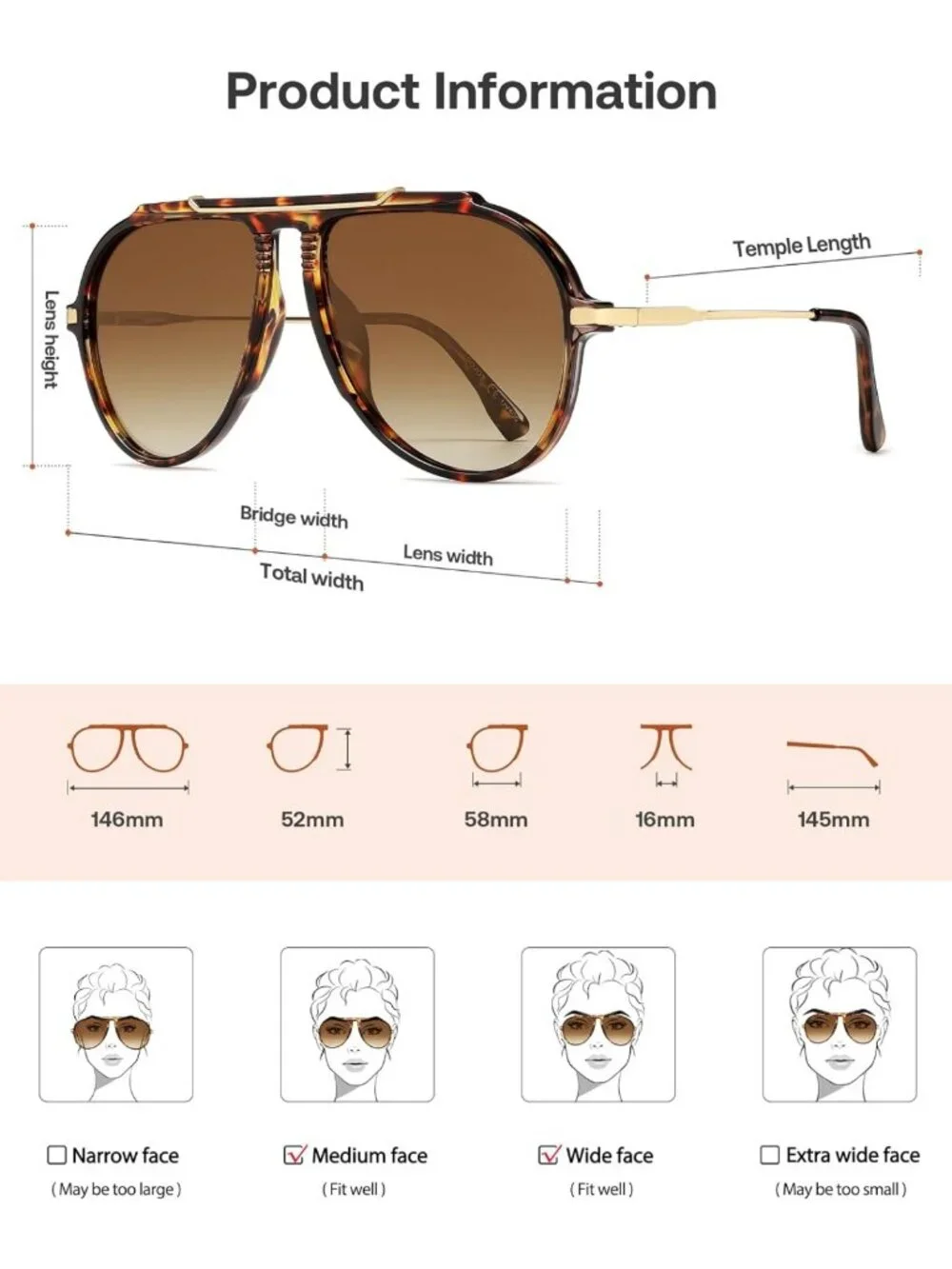 Retro Oversized 70s Aviator Sunglasses for Women & Men - Stylish UV Protection